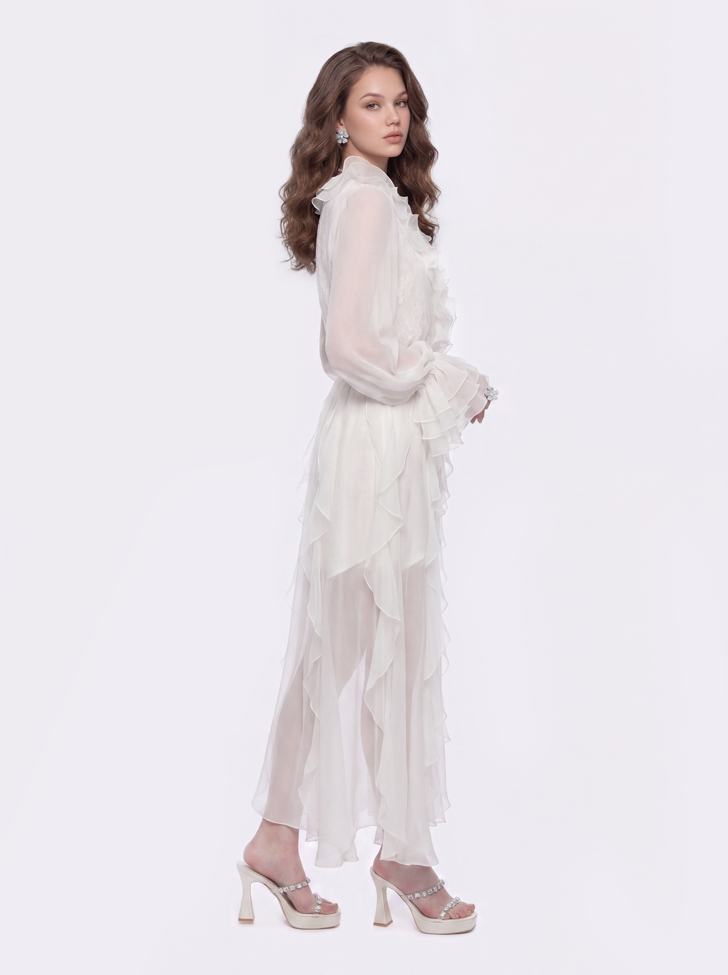 Capri Ruffle White Dress