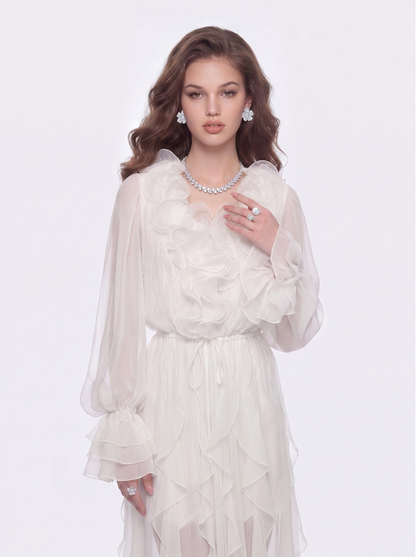 Capri Ruffle White Dress