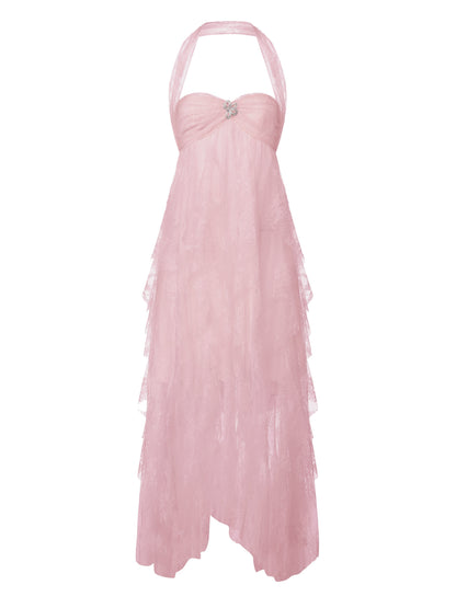 Aurora Halter Pink Dress