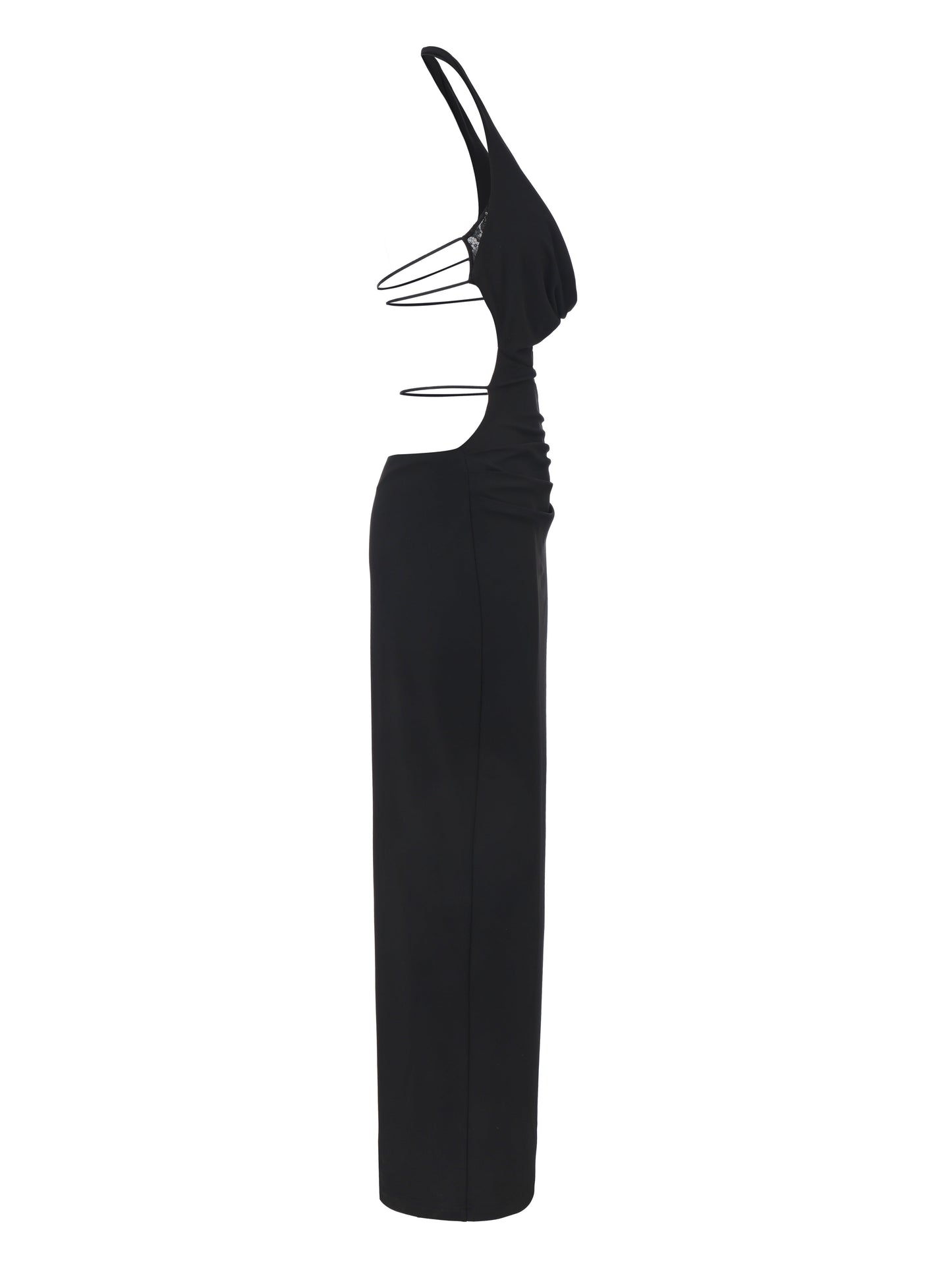 Maeve Cowl-Neck Black Dress