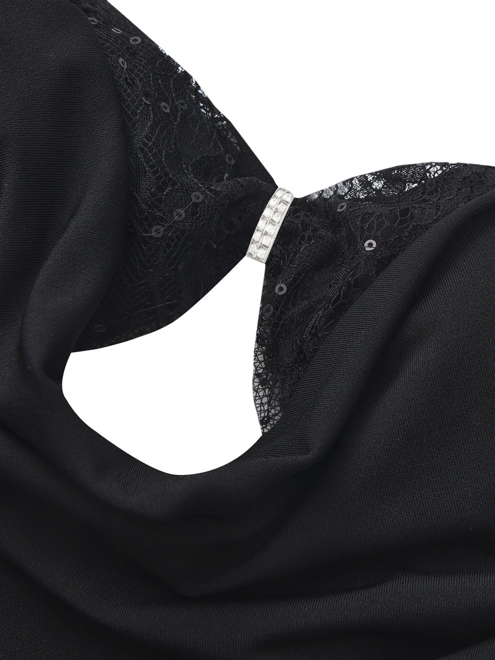 Maeve Cowl-Neck Black Dress