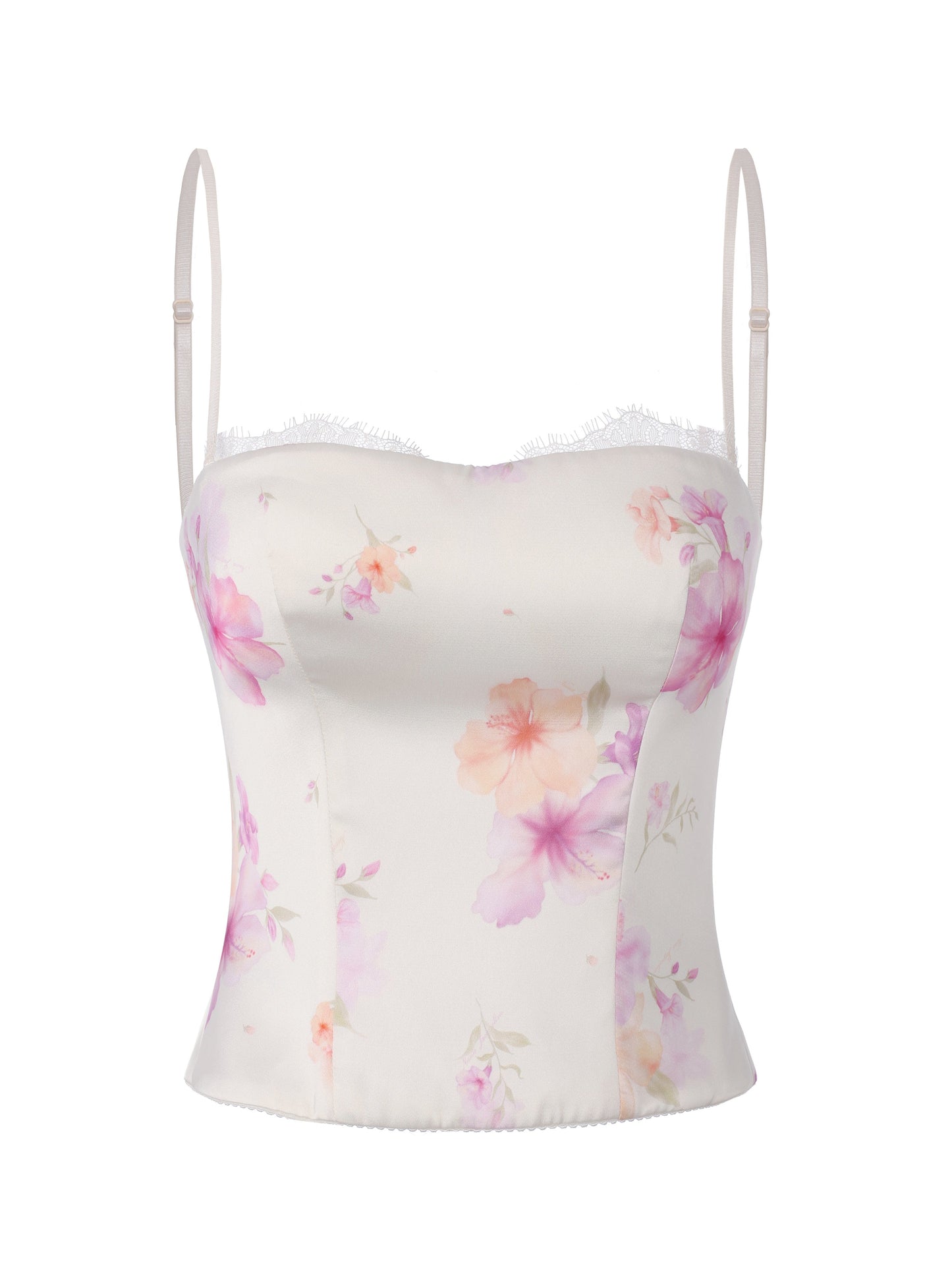 Iris Satin Print Top