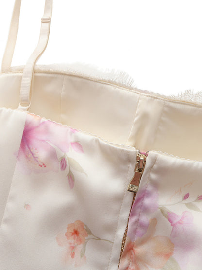 Iris Satin Print Top
