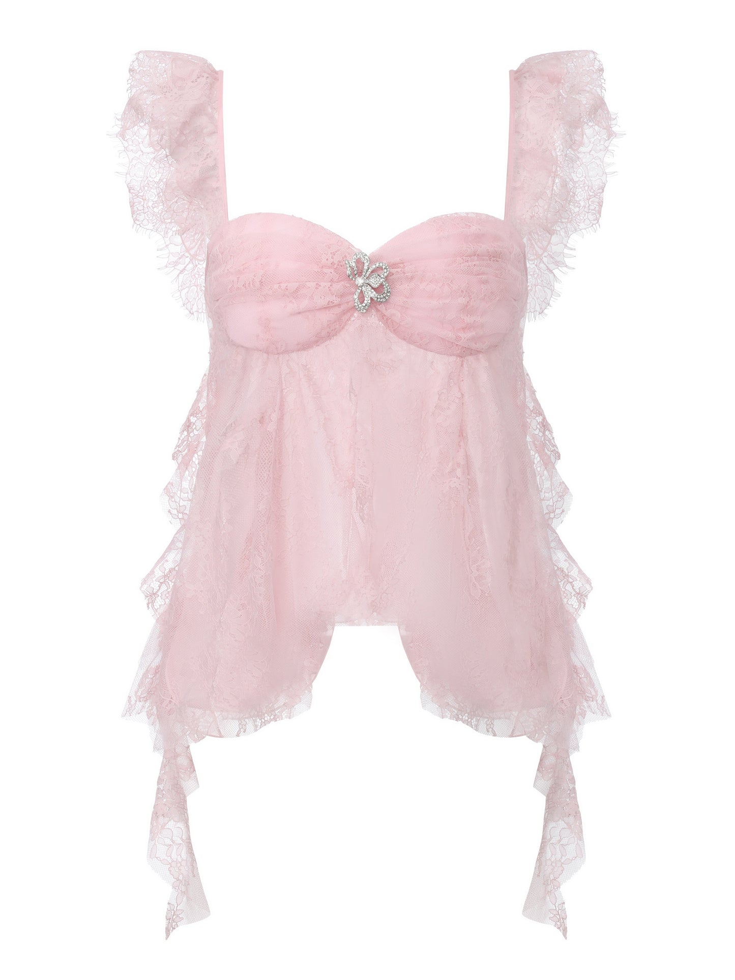 Faye Lace Pink Top