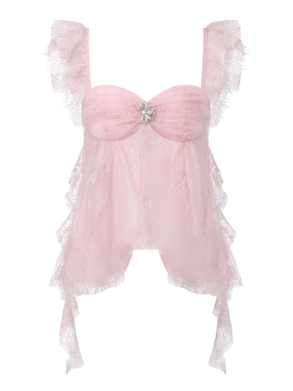 Faye Lace Pink Top