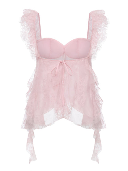 Faye Lace Pink Top