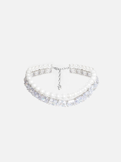 Gracey Pearl Crystal Choker Necklace (Final Sale)