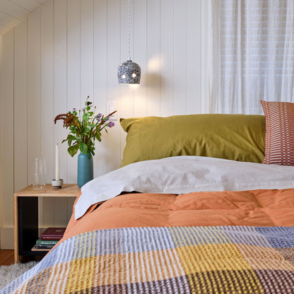 Percale Cotton Sheet Set in Distant Blue