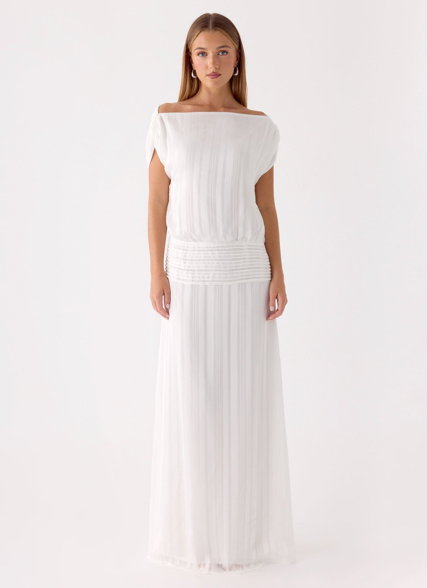 Rexi One Shoulder Maxi Dress - White