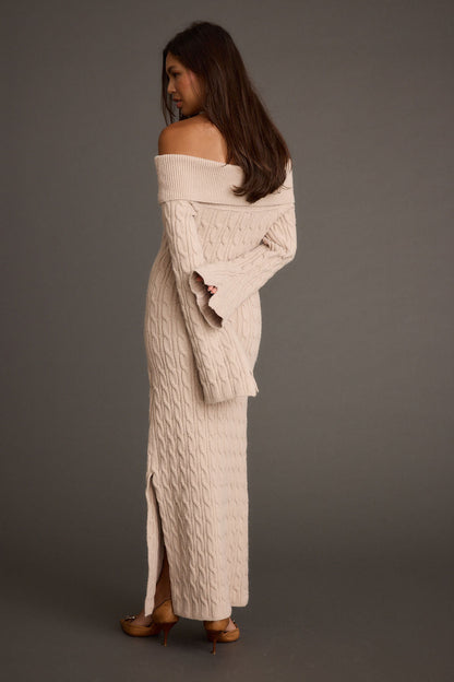 Rhiannon Dusty Rose Sweater Maxi Dress