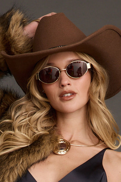 Riviera Round Frameless Sunglasses