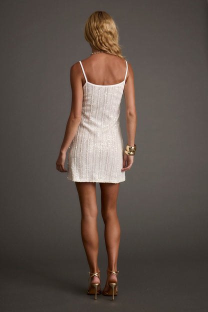 Solea White Sequin Mini Dress