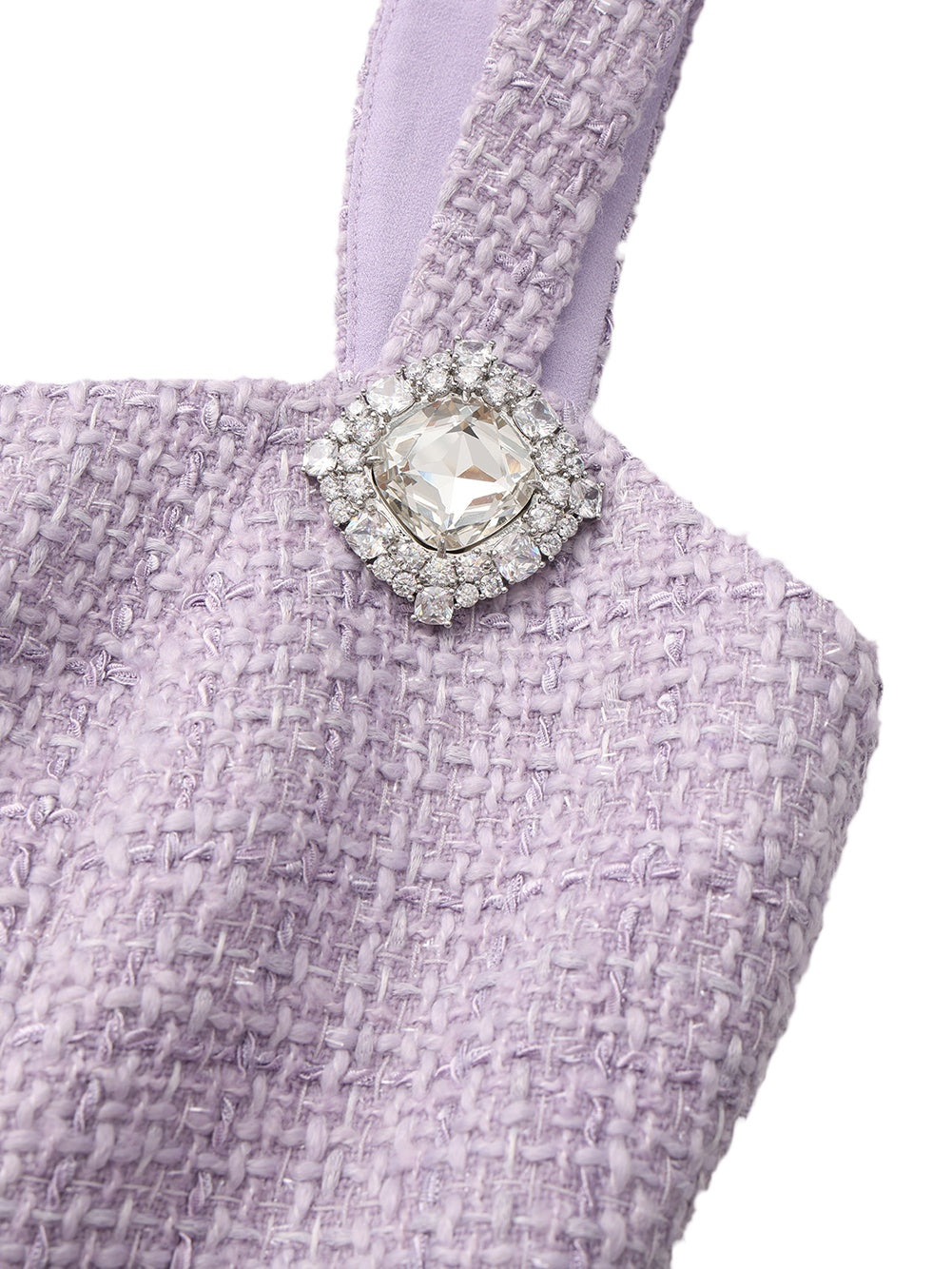 Annabella Textured Woven Purple Bow Top