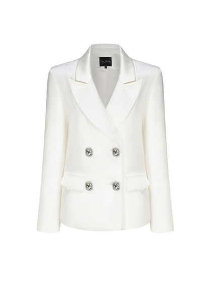 Cassandra Blazer (White) (Final Sale)