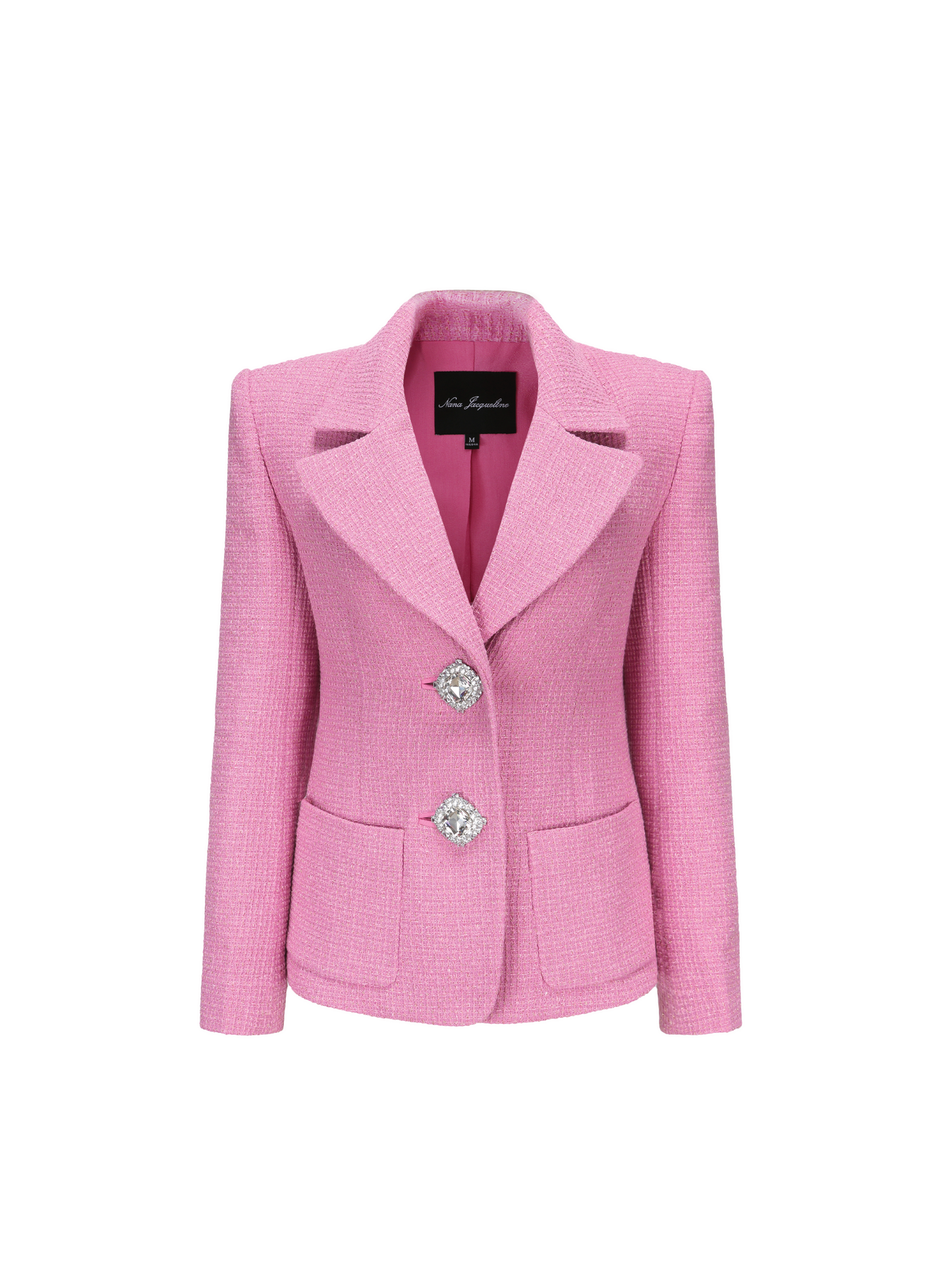 Maya Textured Lapel Pink Suit Jacket (Final Sale)