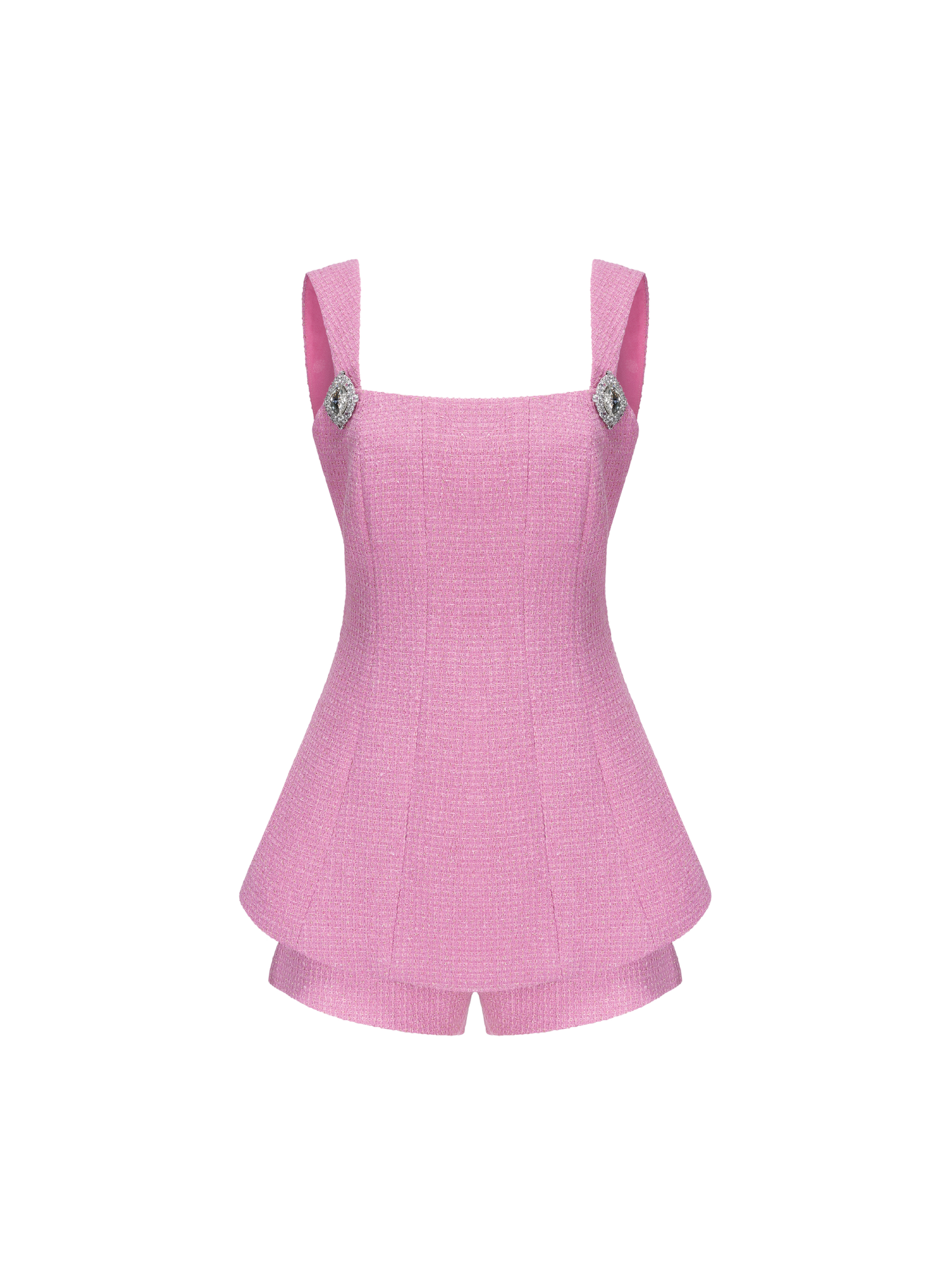 Annabella Textured Woven Pink Bow Top