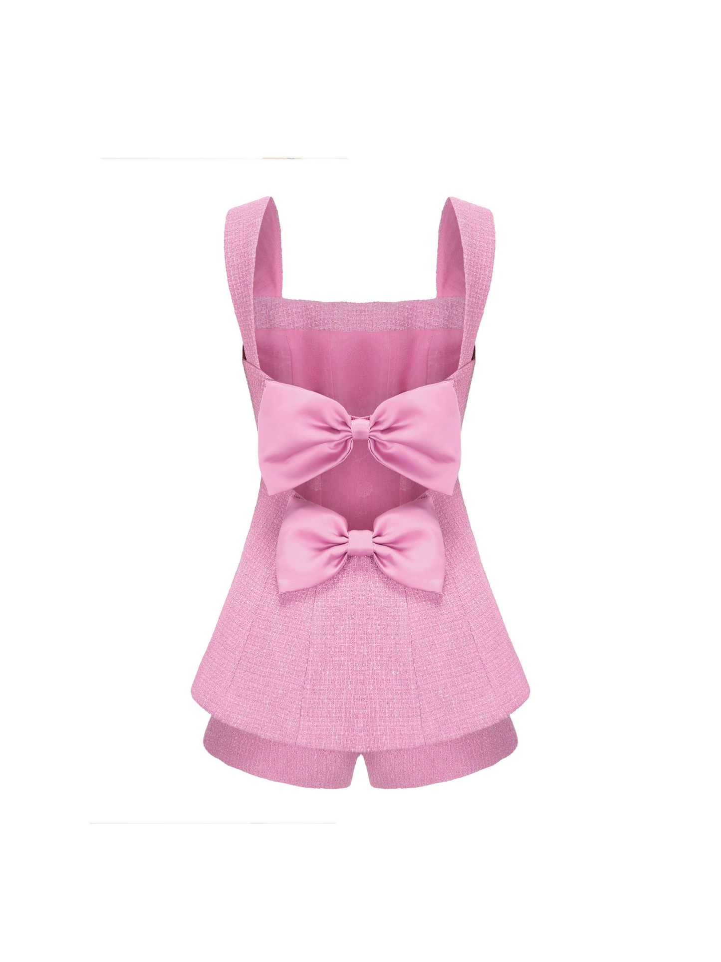 Annabella Textured Woven Pink Bow Top