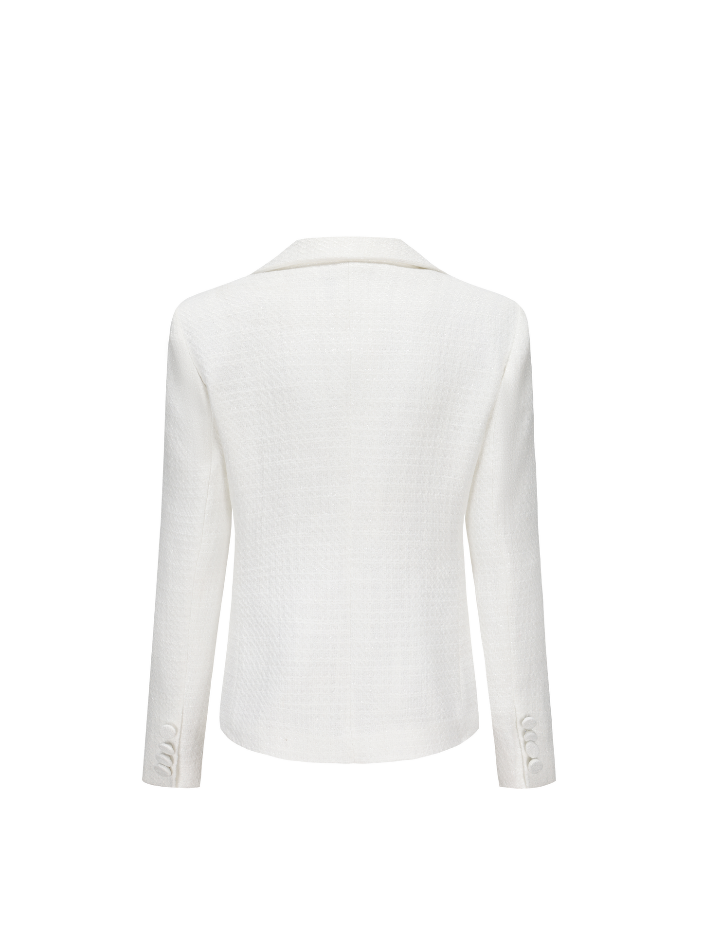 Maya Textured Lapel White Suit Jacket (Final Sale)