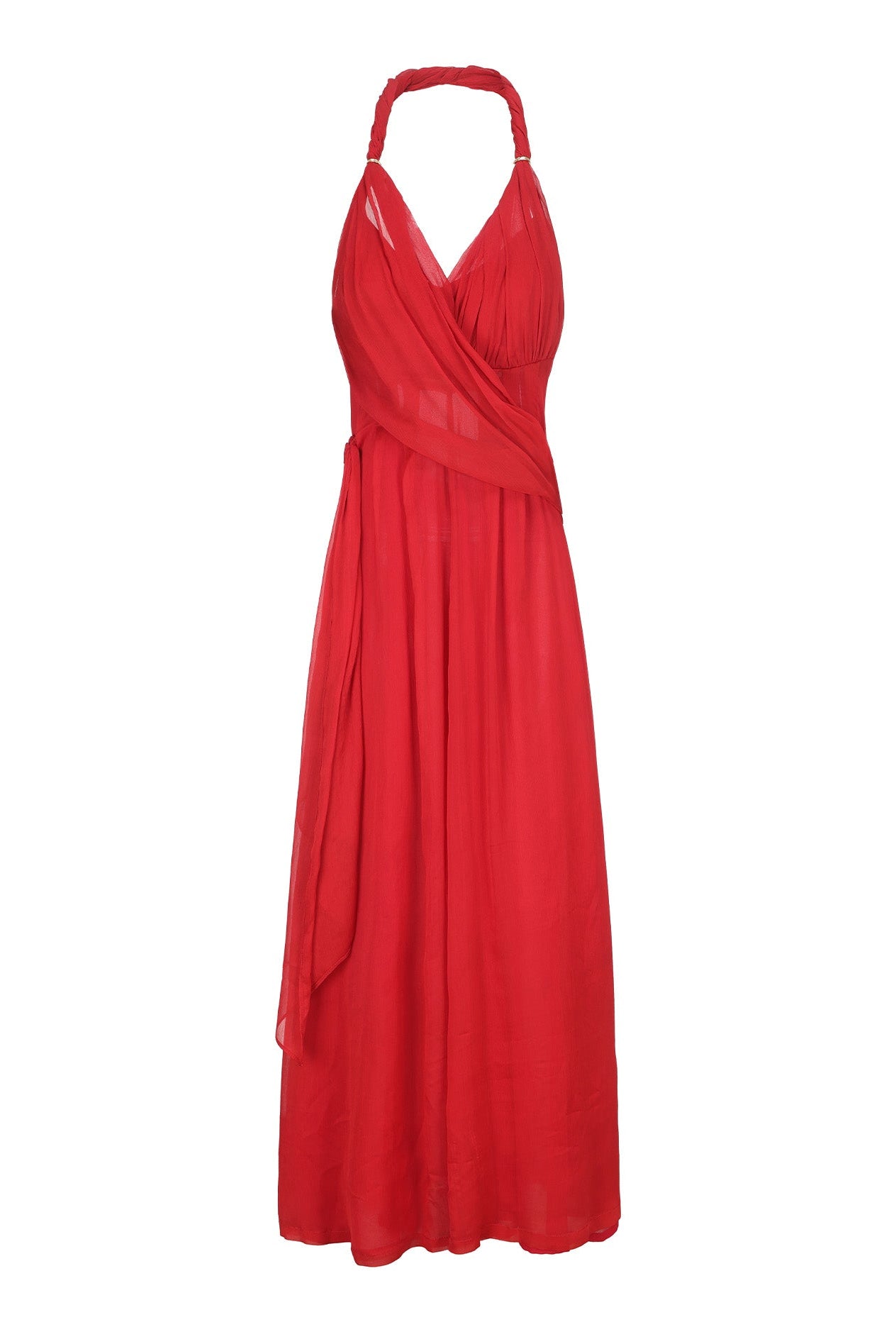 Amber Chiffon Dress (Red)