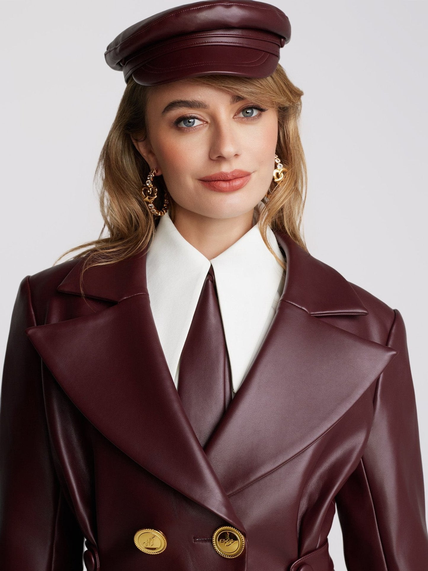 Mirabel Faux Leather Jacket (Brown) (Final Sale)