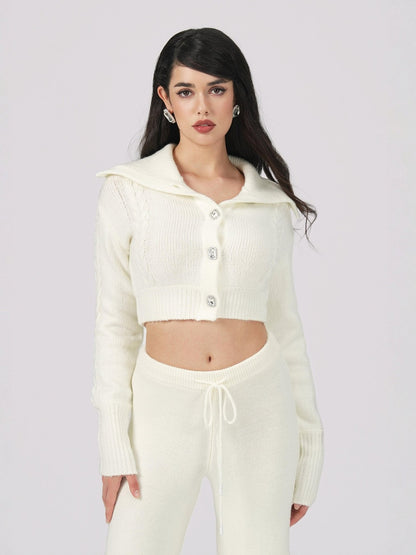 Addison Coat + Scarf Set (White) (Final Sale)