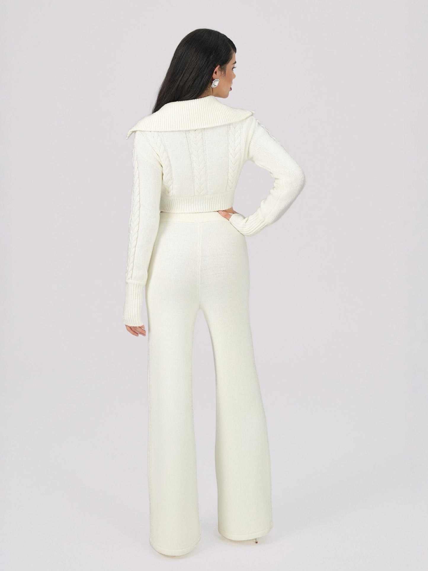Addison Coat + Scarf Set (White) (Final Sale)
