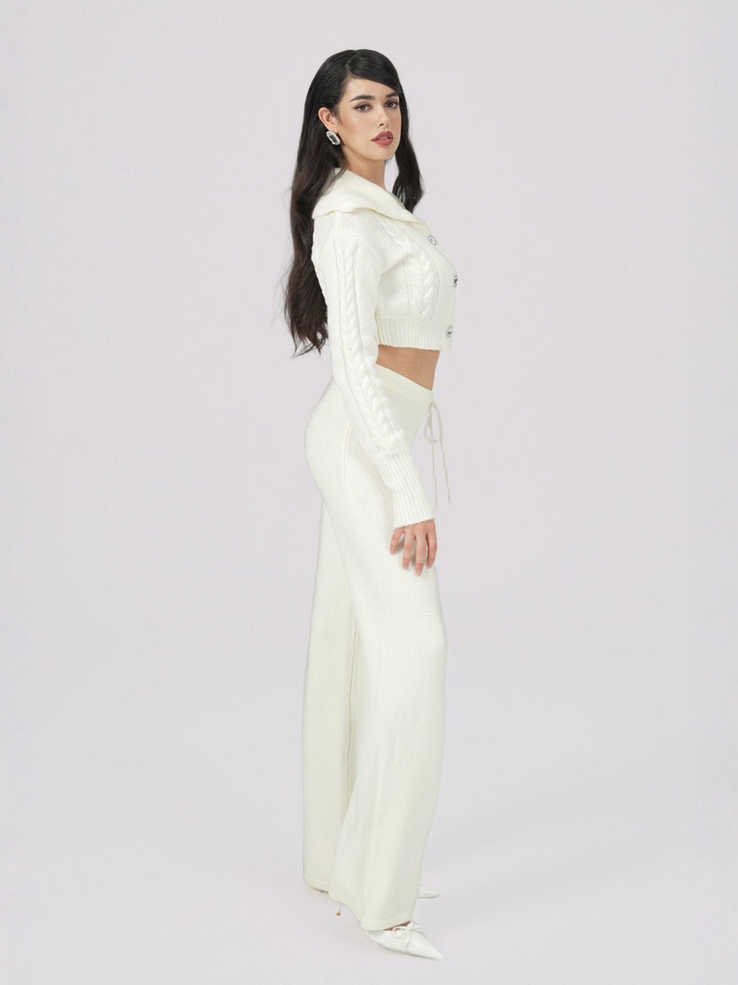 Addison Coat + Scarf Set (White) (Final Sale)