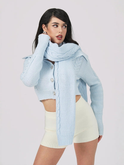 Addison Coat + Scarf Set (Blue) (Final Sale)