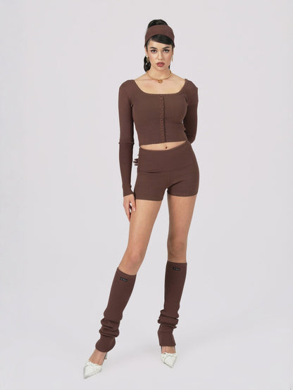 Holly Shorts (Brown) (Final Sale)