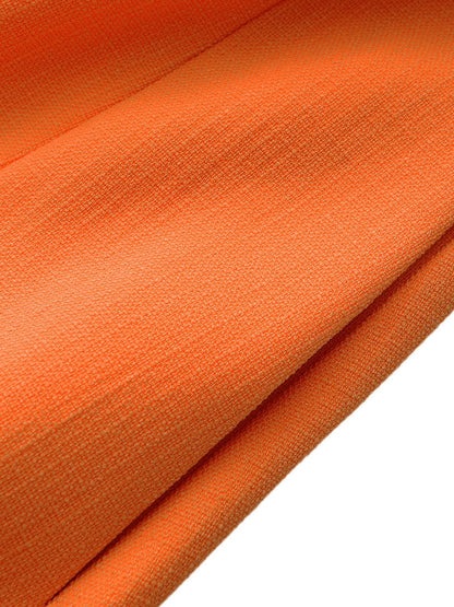 Josephine Square-Neck Orange Midi Dress