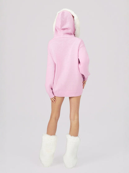 Ava Fur Sweatshirt (Pink) (Final Sale)