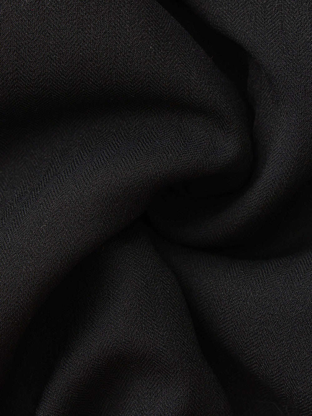 Claudine Bow-Back Wool Black Coat
