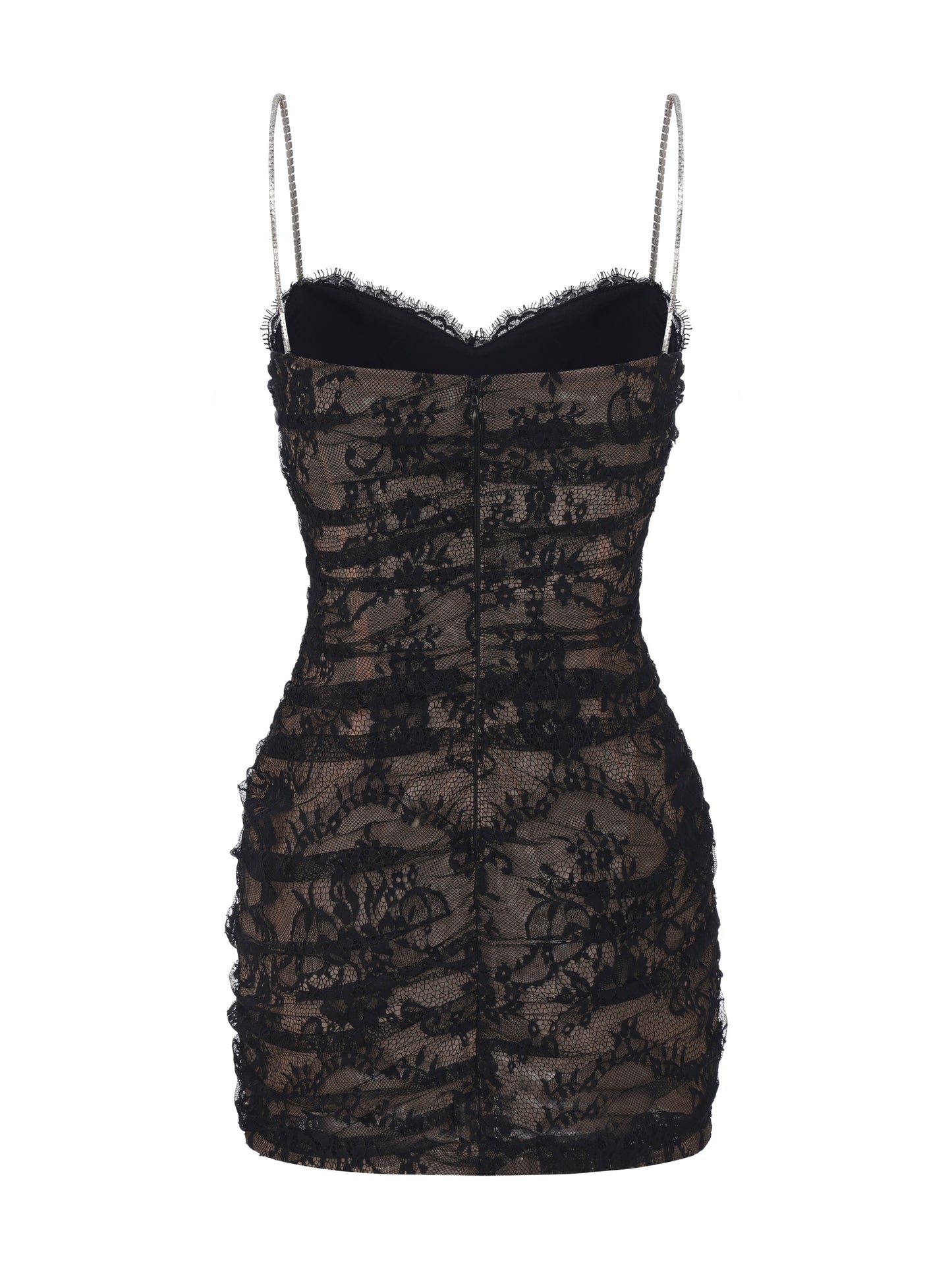 Mara Crystal-Strap Black Dress