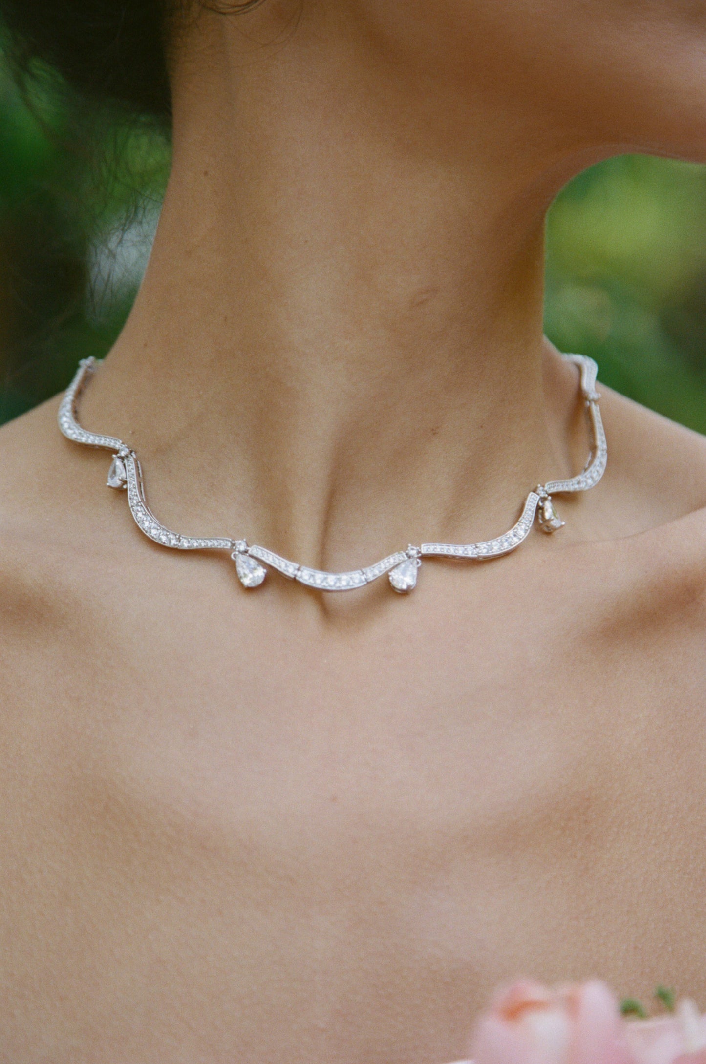 Daniela Crystal Drop Necklace