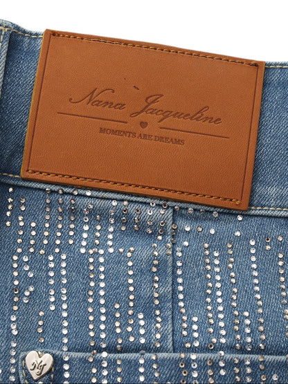 Gia High-Waist Crystal Jeans