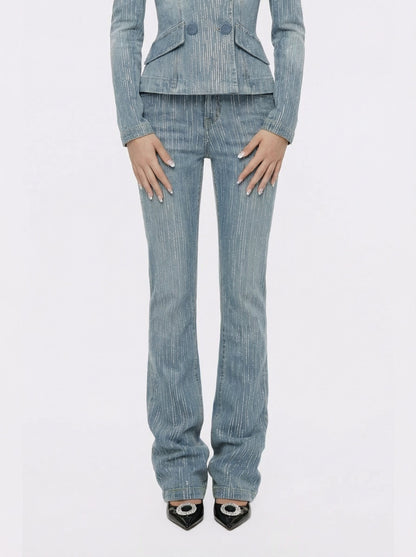 Gia High-Waist Crystal Jeans