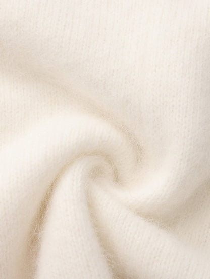Brigitte Brushed Knit White Micro Shorts