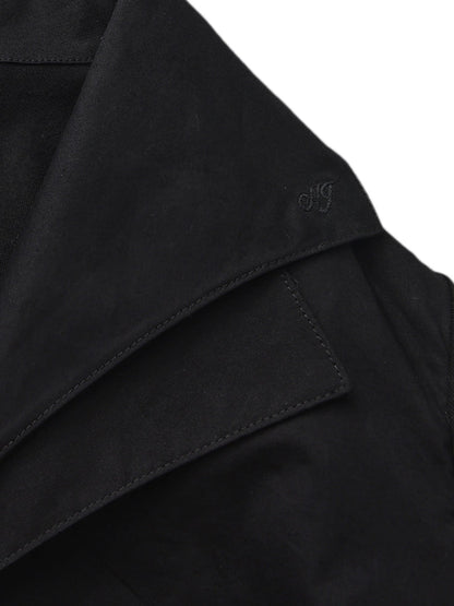 Georgina Tailored Long Sleeve Black Button-Down Shirt