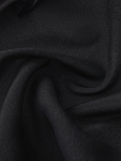Charlotte Ruffle Black Wrap Top