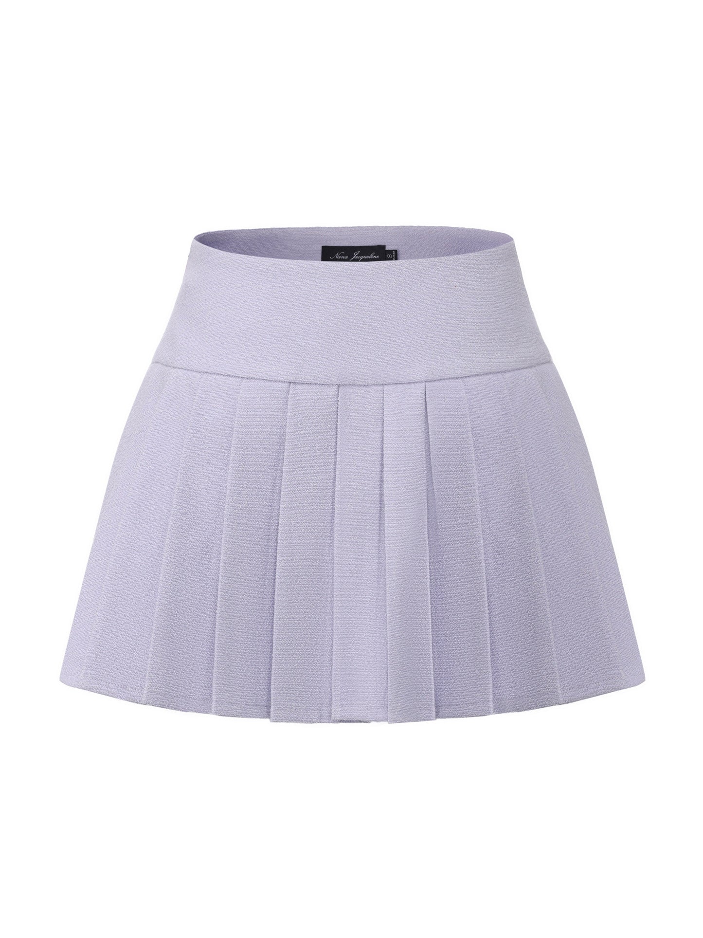 Camille Tailored Pleated Purple Mini Skirt