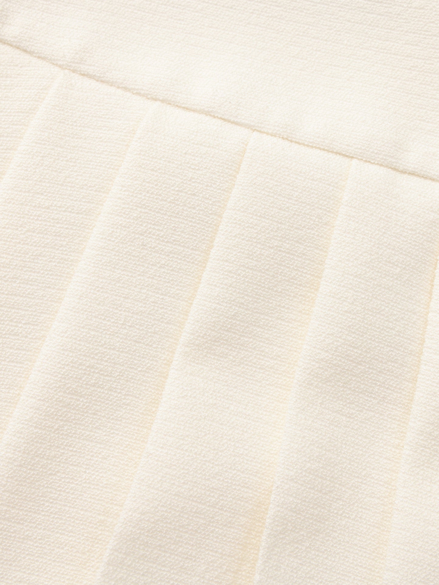 Camille Tailored Pleated White Mini Skirt
