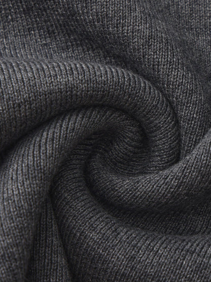 Lisette Contrast-Trim Grey Knit Three-Piece Set