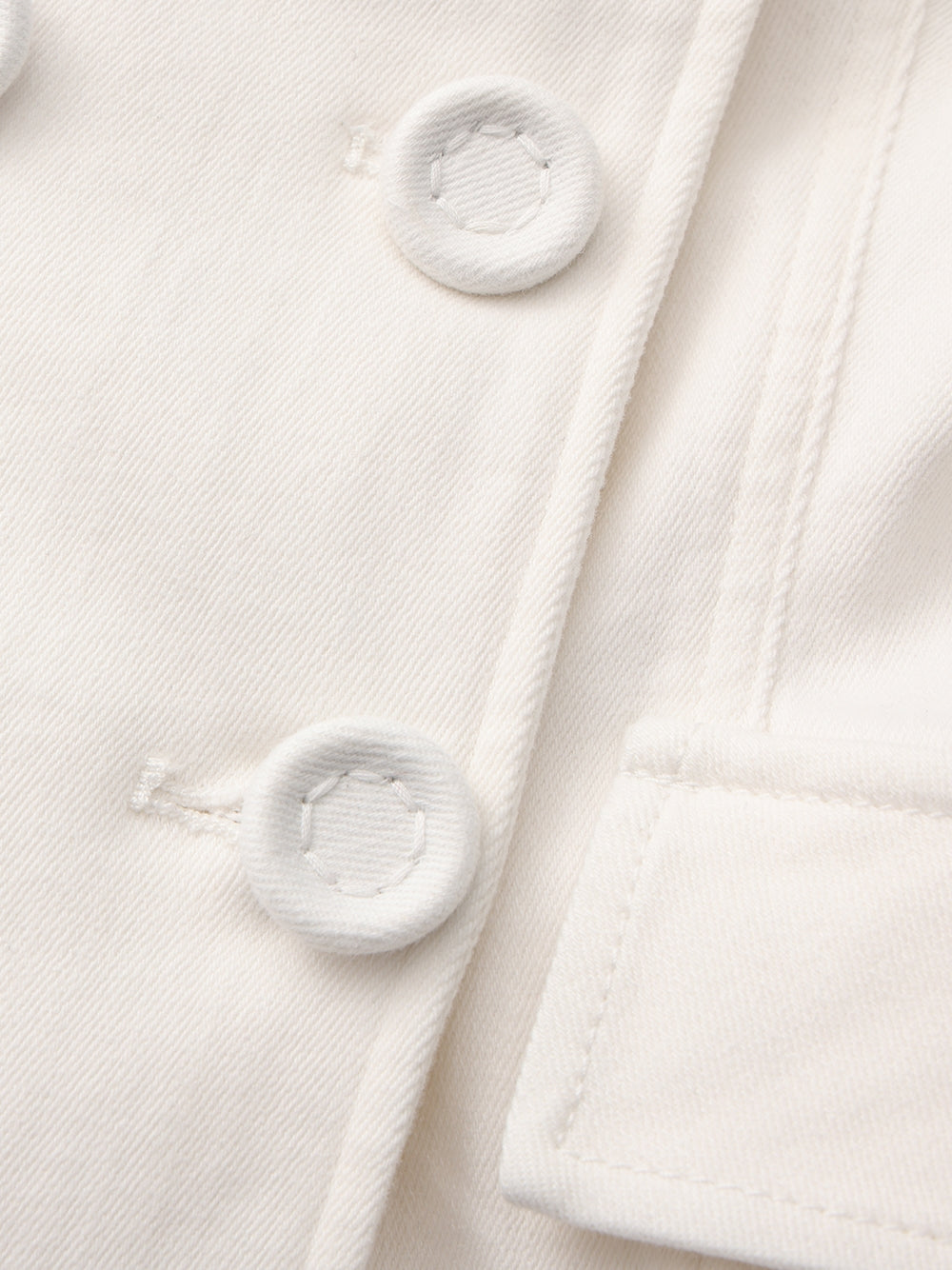 Monique Tailored White Denim Top