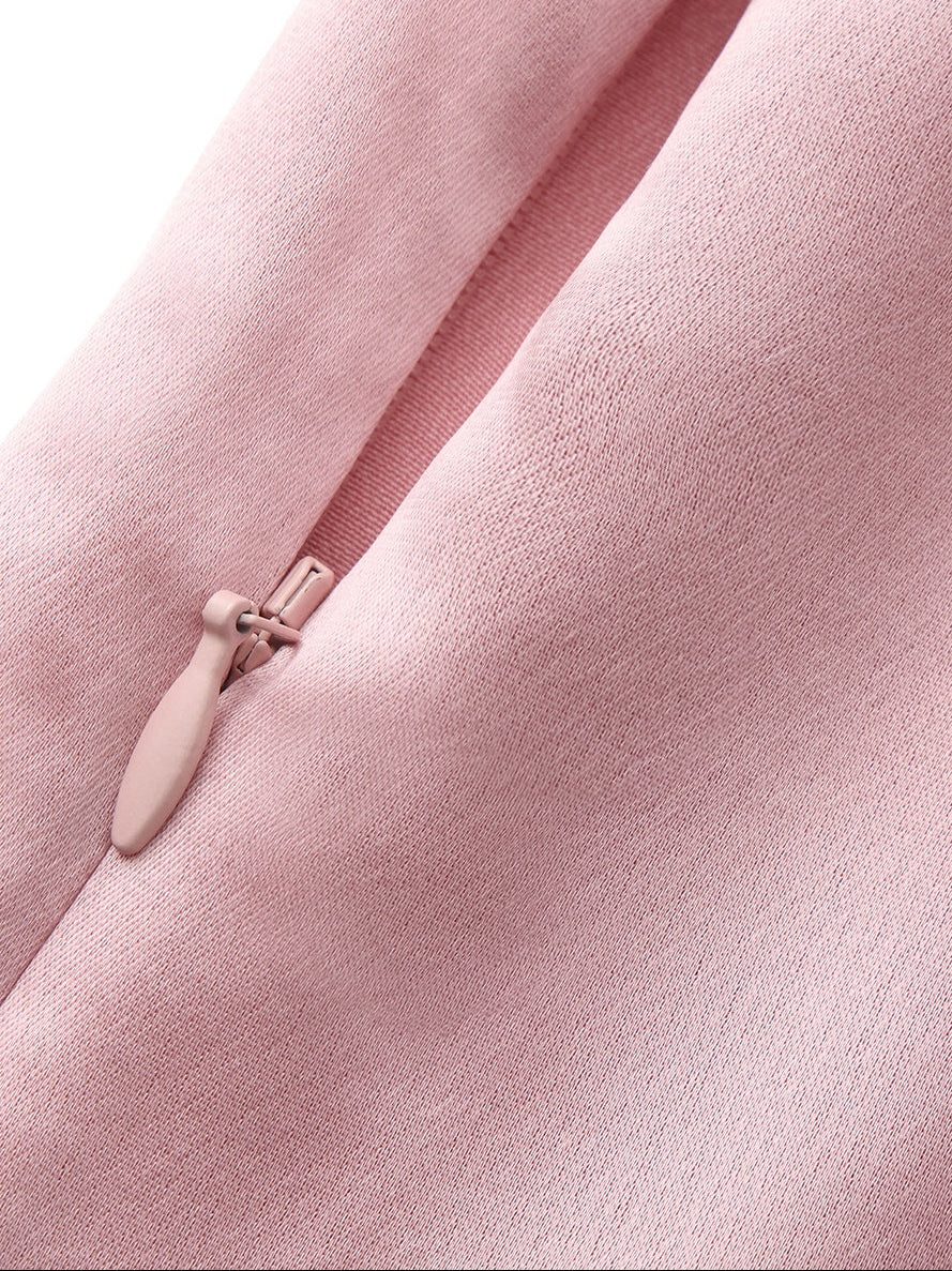 Lily Satin Bow Detail Pink Top