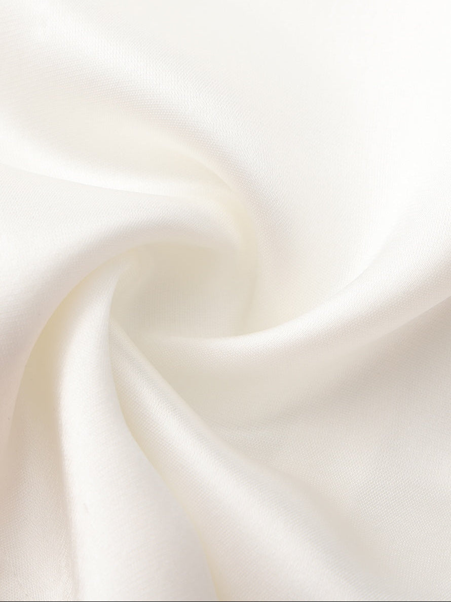 Lily Satin Bow Detail White Top