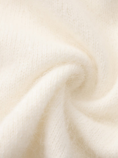 Brigitte Off-Shoulder Knit White Top