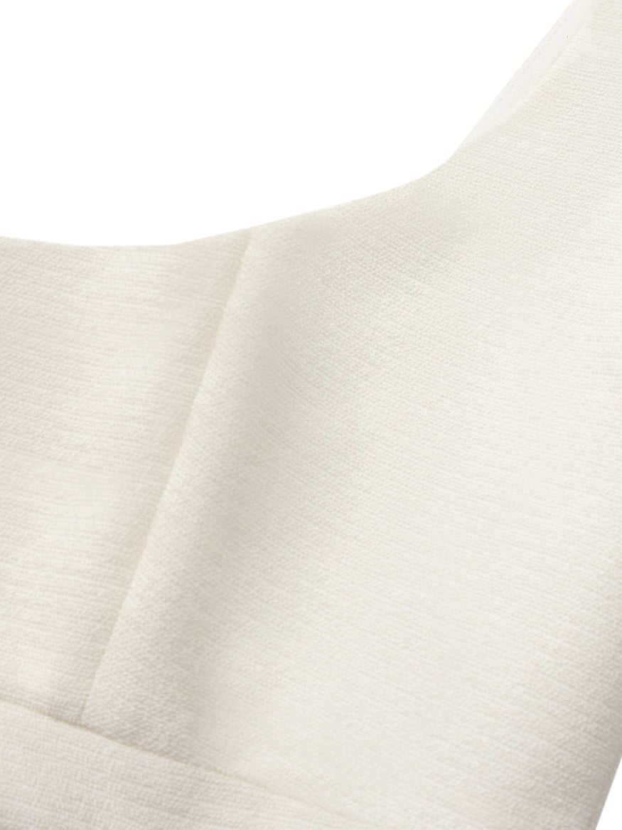 Natalia Tailored Cropped White Top