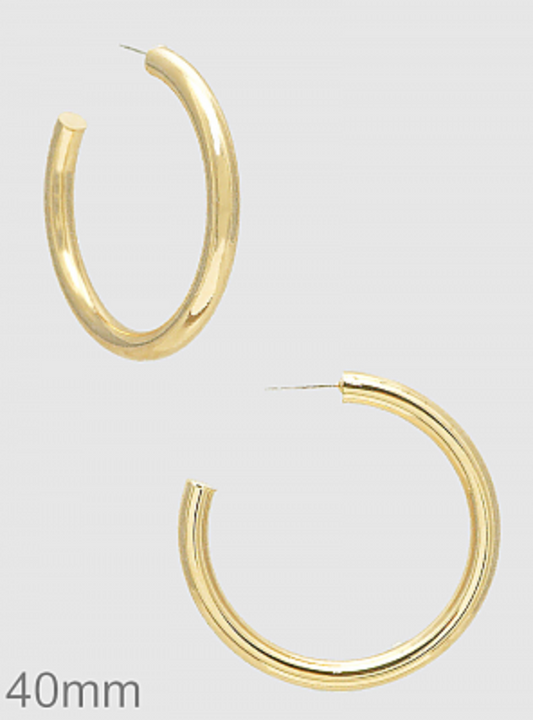 Classic Medium Open Hoops