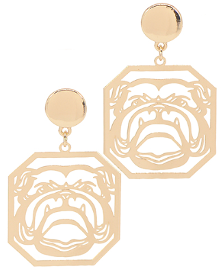 Bulldog Cutout Earrings