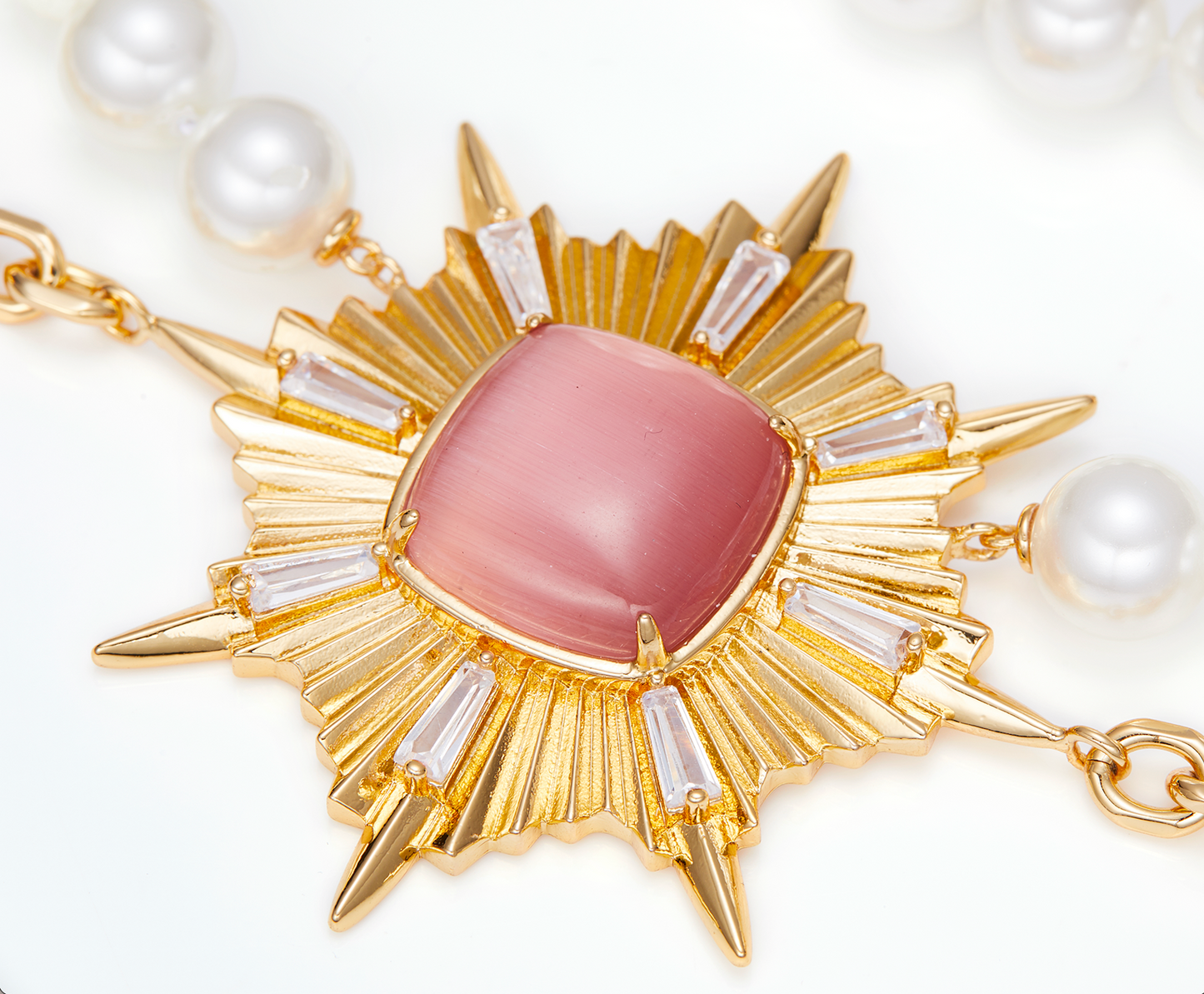 Anika Pearl Necklace (Pink) (Final Sale)